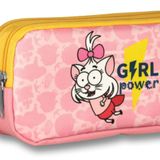 Ümit Çanta Kral Şakir Girl Power İki Bölmeli Kız Çocuk Kalem Çantası - Pembe/Sarı