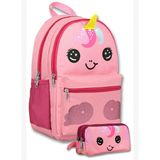 Ümit Çanta (Pembe) Kız Çocuk Sevimli Unicorn Desenli Ilkokul Çantası ve Kalemlik Seti - SETUMT6042C