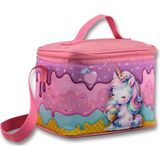 Ümit Çanta Termoslu/ısı Yalıtımlı Beslenme Çantası - 5004 - Dondurma Yiyen Unicorn, Mor Pembe (Kız Çocuk) - Mor - Pembe