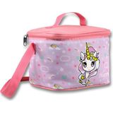 Ümit Çanta Termoslu/ısı Yalıtımlı Beslenme Çantası - 5016 - Gökkuşağı Unicorn, Turkuaz Pembe (Kız Çocuk) - Lila - Pembe