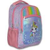Ümit Çanta Üç Gözlü Kız Çocuk Ilkokul Çantası - Gökkuşağı Unicorn - Turkuaz Pembe - 5015 - Turkuaz - Pembe
