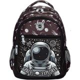 Ümit Çanta Vital Iki Cepli Okul Çantası – Çok Renkli Astronot Desenli Uzay Keşif Çantası