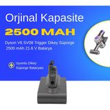 Ümit Maker Dyson V6 SV08 Trigger Dikey Süpürge 2500 mAh 21.6 V Batarya – Orjinal Uyumlu Uzun Ömürlü, Yüksek Performans Pil