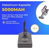 Ümit Maker Dyson V8 Tip 2 Total Clean 5000 Mah 21.6V Dikey Süpürge Batarya