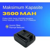 Ümit Maker Philips 9000 Serisi XW9383 Aquaplus Dikey Süpürge 3500 Mah 25.2 V Batarya – Orjinal Uyumlu Uzun Ömürlü, Maksimum Performans Pil