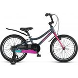 Ümit Motion V 20 Jant Kız Çocuk Hafif Bisiklet 2074 (115-140 cm Arası Boy) - Antrasit - Pembe