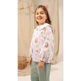Umiuniq Pie Unicorn Desenli Organik Pamuk Saten Kız Çocuk Bluz - 7 - 9 Yaş - Renkli