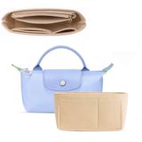 Umiup Longchamp Le Pliage Tote için Keçe Mini Çanta Düzenleyici Ekleme, imid Çanta Saklama/Son İşlem İç Çanta Astar Çanta Düzenleyici Fit Mini Boyut (XS/5 x 16,5 x 8,0 cm)