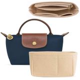 Umiup Longchamp Mini çanta için Çanta Düzenleyici Ekleme, Longchamp Küçük Bez Çanta için Çanta Düzenleyici Ürkek Çanta Saklama/Bitirme İç Çanta Astar Çanta Ekleme Düzenleyici fit Mini Boyut (5 x 16,5