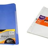 Umix 50 Adet Mavi Telli Dosya Ve 100 Adet Poşet Dosya Föy Dosya Paket