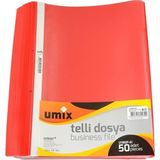 Umix 50'li A4 Telli Dosya Kırmızı Renk ile Ofis ve Eğitim İçin İdeal Seçim