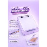 Umix A4 Pp Kutulu Sekreterlik Kalemlikli Kapaklı Dosya – Mor – 51013838 - Standart - Sunum Dosyası