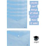 Umix Çıtçıtlı Zarf Dosya A4 Ebat Şeffaf Renk Seçenekleriyle Plastik Zarf Dosya - Çok Renkli