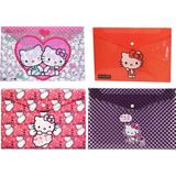 Umix Hello Kitty Desenli A4 Şeffaf Çıtçıtlı Dosya