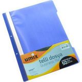 Umix Mavi A4 Telli Dosya 50'li 500 Adet Ölçülerle Pratik Kullanım İçin Uygun