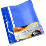 Umix Mavi Telli Dosya A4 Plus 50'li Parça Sayısı ile Renkli ve Kullanışlı Kırtasiye Ürünü