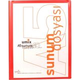 Umix Sunum Dosyası Önden Cepli A5 Standart 40 Lı Kırmızı U1194