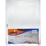Umix Umi x Şeffaf Poşet Dosya 100'lü 1 Paket