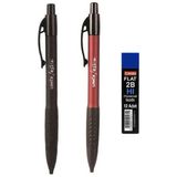 Umix Versatil Kalem Sınav/eskiz Kalemi Bordo - Siyah 1.8 Mm + Mikro Kalem Ucu 2b 1.8 Mm