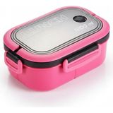 Umiya 2 Katlı Bölmeli Lunch Box 1200 ml Sızdırmaz Bento Yemek Kabı Mikrodalgaya Uygun Saklama Kutusu Pembe - 1,2 lt
