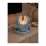 Ümmü decor Melek Kanadı Mumluk – Dekoratif Taş Tozu Şamdan – El Yapımı Modern Ev Dekoru – Tealight Mumluk – Salon ve TV Ünitesi Aksesuarı hediyelik dekor ürünü mumluk