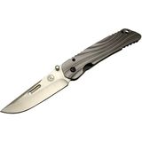 Umnumzaan T 50 Gri Kamp Çakı 22,5cm - Manuel, Kemerlikli, Oluklu