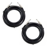 UMOKI 2 ADET Profesyonel 15 Ayak 12 Ölçer 1/4 İnç - 1/4 İnç Erkek Hoparlör Kabloları - 15ft 12AWG 6.35mm Stereo Ses Telleri DJ Kabloları - 2'li Paket