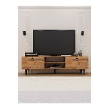 umondesign Agora Tv Ünitesi 150 Cm Üç Kapaklı Raflı Ayaklı Tv Sehpası Çam
