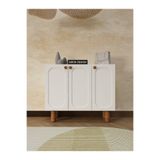 umondesign Boho 4 Raflı 3 Kapaklı Ayakkabılık Çok Amaçlı Dolap Konsol Ayaklı Dekoratif Kapak