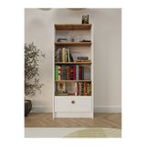 umondesign Havana 5 Raflı Kapaklı Kitaplık MDF Dekoratif Kapak Bohem