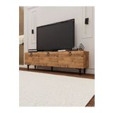 umondesign Roma Tv Ünitesi 150 Cm Üç Kapaklı Raflı Ayaklı Tv Sehpası Çam