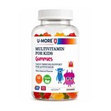 UMore Multivitaminli Çocuk Gummies 60 Adet | Şekersiz, Sığır Jelatini İçermez, Çilek-Portakal Aromalı