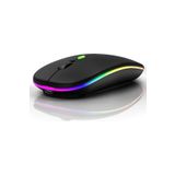 UmoTech Şarjlı Kablosuz Mouse Bluetooth 2.4ghz RGB Işıklı Sessiz Tıklama Tablet Telefon Bilgisayar Uyumlu