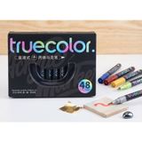 Ümraniye Hobi Sanat Truecolor 48'li Fırça Uçlu Akrilik Brush Marker Seti Özel Kutulu - 48 Renk