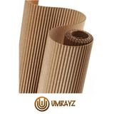 umrayz 140CM x 10M Oluklu Karton Mukavva Ondüle Karton Rulo Mukavva Zemin Koruma Ambalaj Kartonu