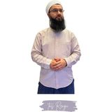 Umre Market Tam Düğme Keten Saffan Gömlek - Füme - 3XL