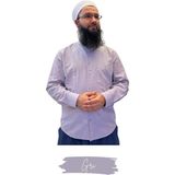 Umre Market Tam Düğme Keten Saffan Gömlek - Gri - 2XL