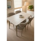 UMS MOBİLYA Masa Sandalye Takımı - Mutfak Masası - Salon ve Yemek Masası 70x120 Traverten Desen