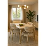 UMS MOBİLYA YEMEK MASASI 80x140- MUTFAK MASASI - SALON MASASI - TRAVERTEN