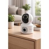 UMSN 2x3MP (3+3) 360 Derece Gece Tam Renkli Wi-Fi Kamera - Bebek Kamerası