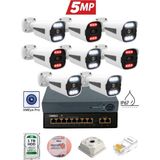 Umsn 8'li Ip Güvenlik Kamera Seti - 5mp Dış Mekan Kamera - 3.6mm - 8+2 Poe - H.265+ - Gece Görüşü