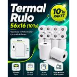Umur 56x16 m Termal Yazar Kasa POS Rulosu – 10’lu Paket UMUR ÜRETİM