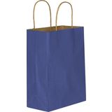 Umur Karton Hediye Çantası 12X32X40Cm Lacivert Esmer Kraft 90 Gram 30012884 (50 Li Paket)