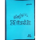 Umur My Note Spiralli Müzik Defteri 40 Yaprak A4 Boyutunda Dayanıklı Plastik Kapaklı