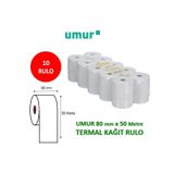 Umur Termal Pos Rulo 80 mm x 50 mt 10 Adet