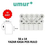 Umur Yazar Kasa Pos Rulosu 56Mm X 14Mt - 10 Adet