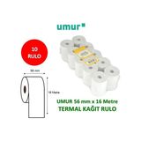 Umurofis Umur Ofis Termal Yazarkasa Pos Rulosu 56X16 cm 10'lu Paket Uzun Süreli Kullanım Içinuygun