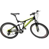 Umut 26 Jant Çift Amortisör W Jant Shimano Mekanizma 21 Vites Bisiklet - Beyaz - Yeşil