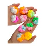 Umut 4 adet sukuşi set renkli mini Squishy kedi patisi taba sukuşi elastik jel stres oyuncağı