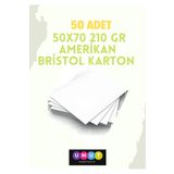 Umut 50 Adet 50x70 210 Gr Amerikan Bristol Kağıt Karton Bristol